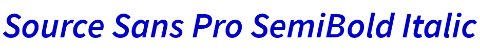Source Sans Pro SemiBold Italic लिपि